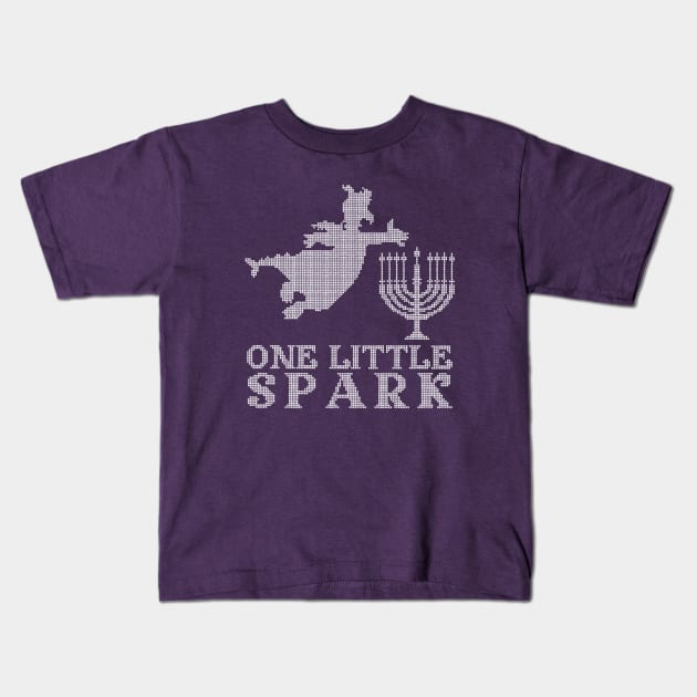 One Little Spark - Hanukkah Kids T-Shirt by onarolltees